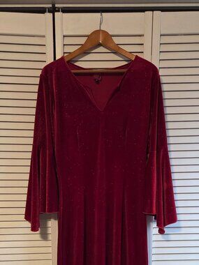 Red Velvet Beledi Maxi Dress